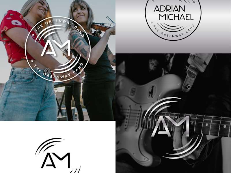 Cover image for Adrian Mic & the greenway band Logo design and color scheme
