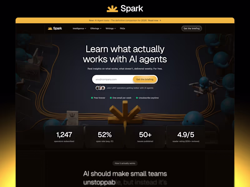 Cover image for Spark Landing Page Redesign