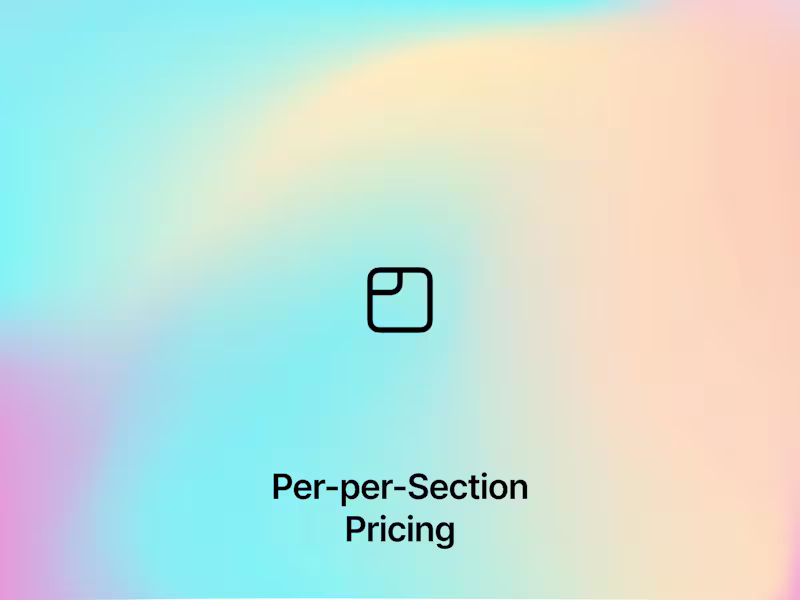 Cover image for Pay-per-Section Pricing