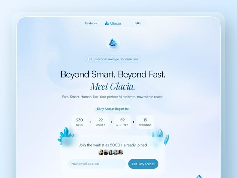 Cover image for Glacia- AI Chat Landing Page