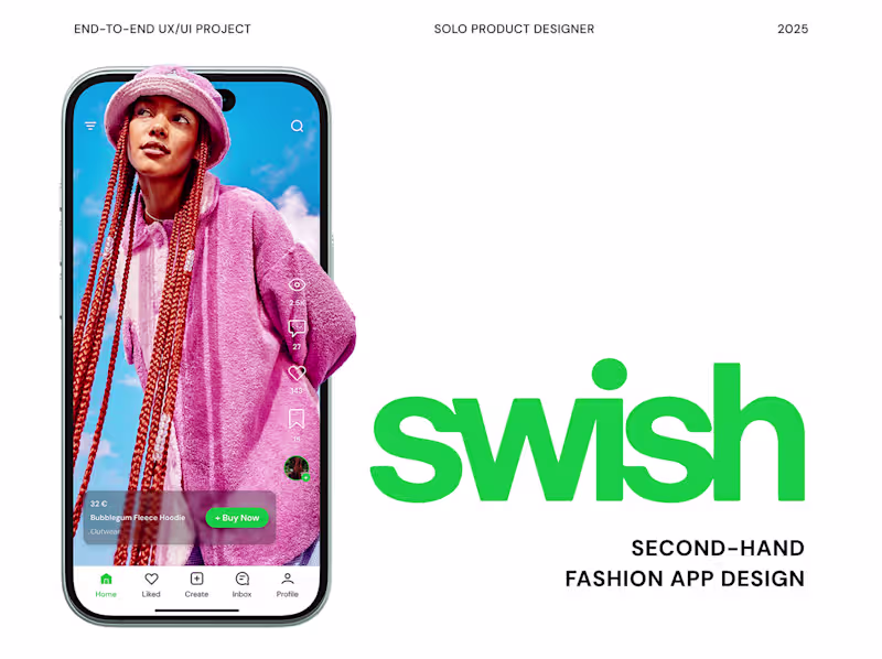 Cover image for SWISH — Second-hand fashion app for Gen Z
