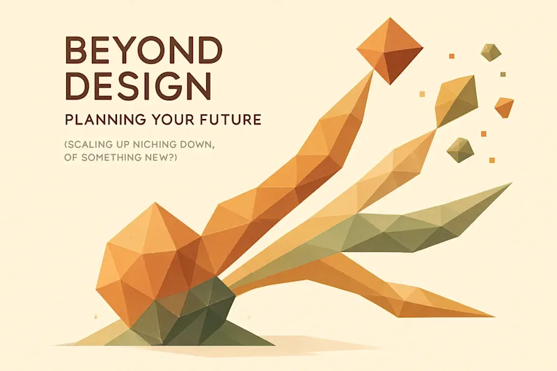 Cover image for Beyond Design: Planning Your Future (Scaling Up, Niching Down, or Something New?)