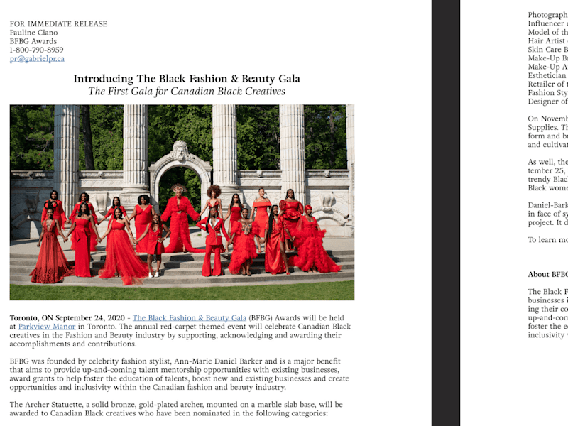 Cover image for BFBG Awards - Press