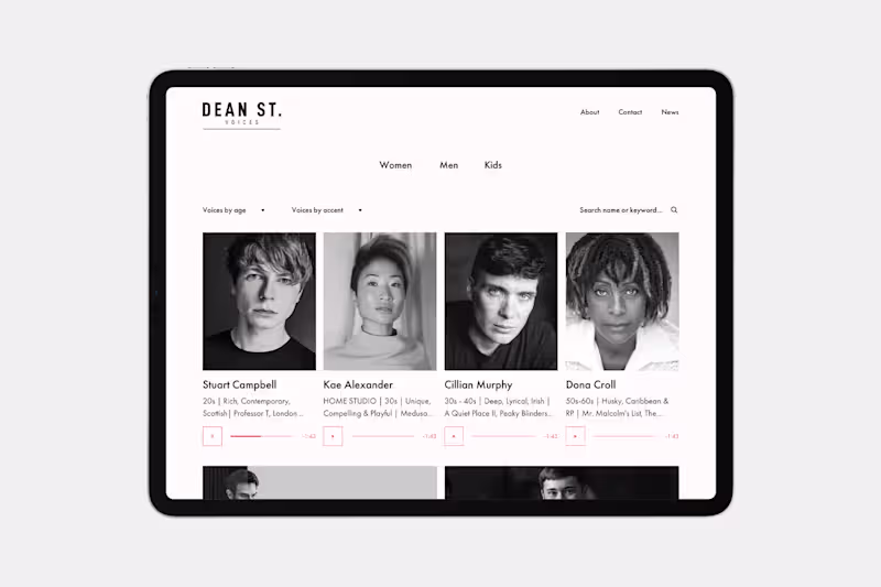 Cover image for Website Design & Development for Dean St. Voices