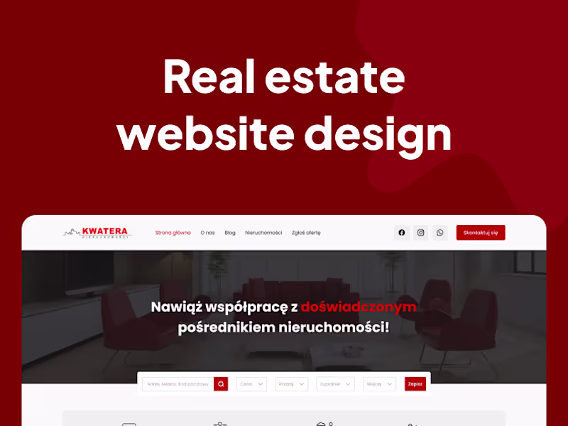 Cover image for Real Estate Website Design