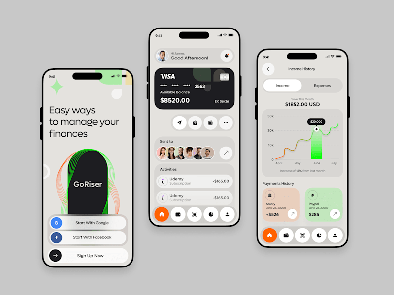 Cover image for GoRiser - Internet Banking Mobile App