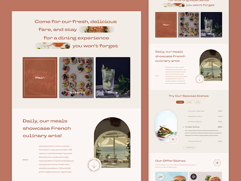 Cover image for User-Centered Restaurant Website with Warm Colors Us