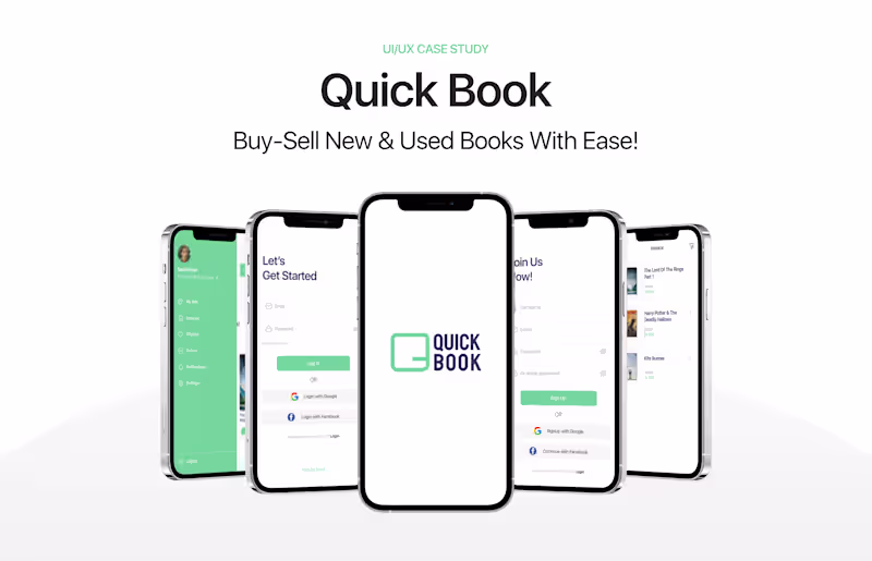 Cover image for Quick Book - Book Buying & Selling App UI/UX