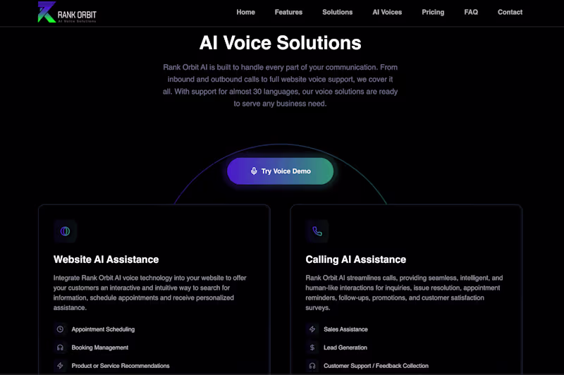 Cover image for Ai Calling & Website Support