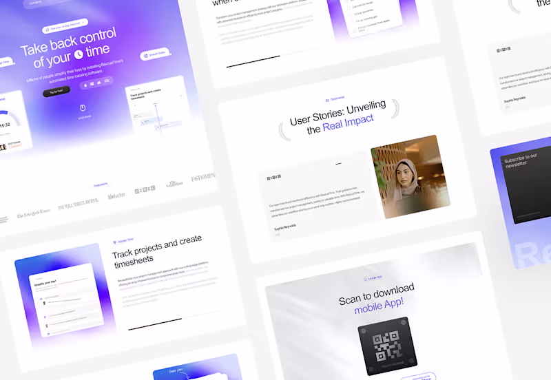 Cover image for RescueTime Website Redesign Case study (Saas) :: Behance