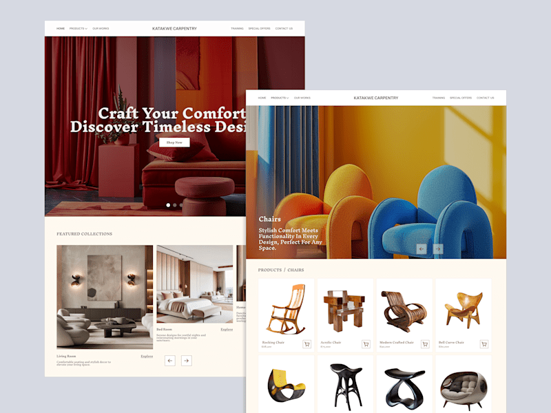 Cover image for Furniture website design