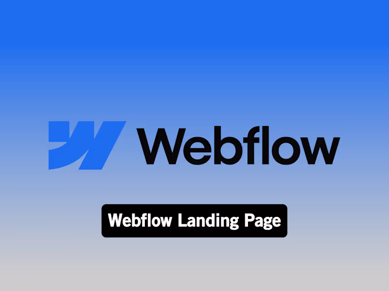 Cover image for Webflow Landing Page