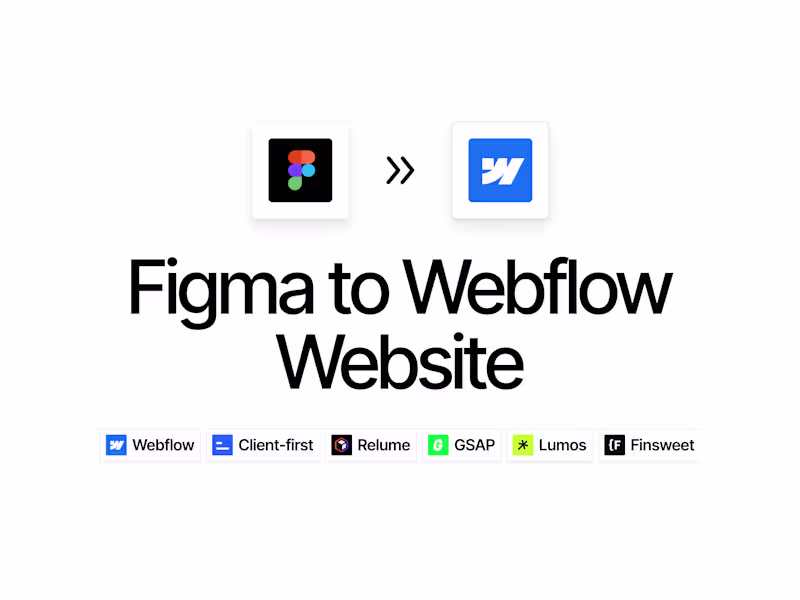 Cover image for Webflow Development | Figma to Webflow