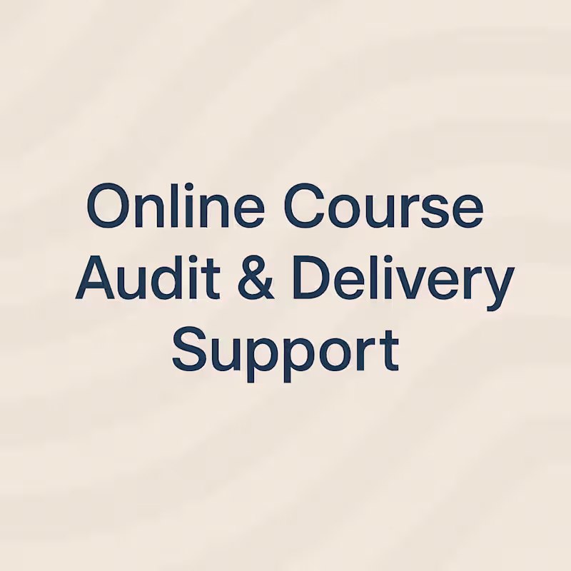 Cover image for Course Readiness Audit for Online Program Launch