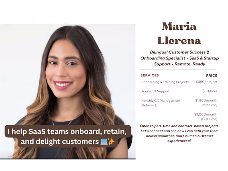 Cover image for ✳️ Bilingual Customer Success & Onboarding Specialist