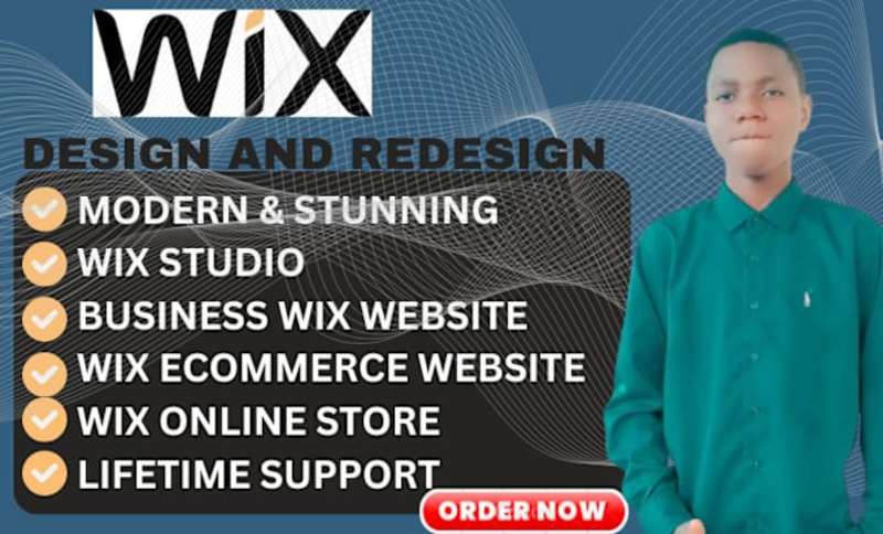 Cover image for I will design and redesign your wix website and be your wix sto…