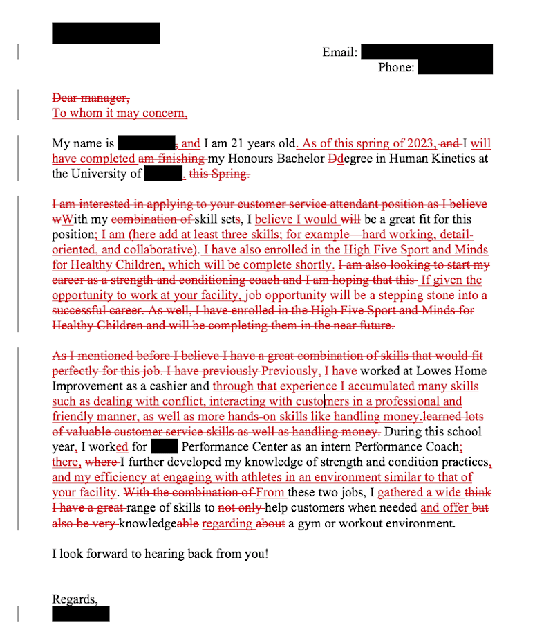 Cover image for Proofread and Edited Cover Letter