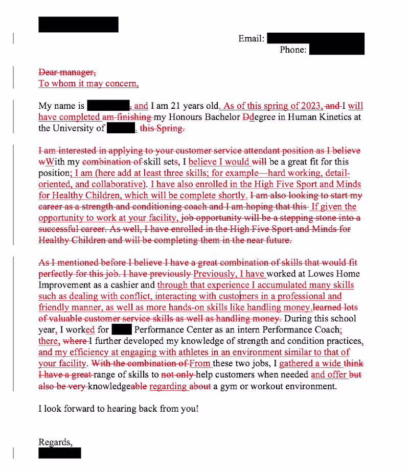 Cover image for Proofread and Edited Cover Letter