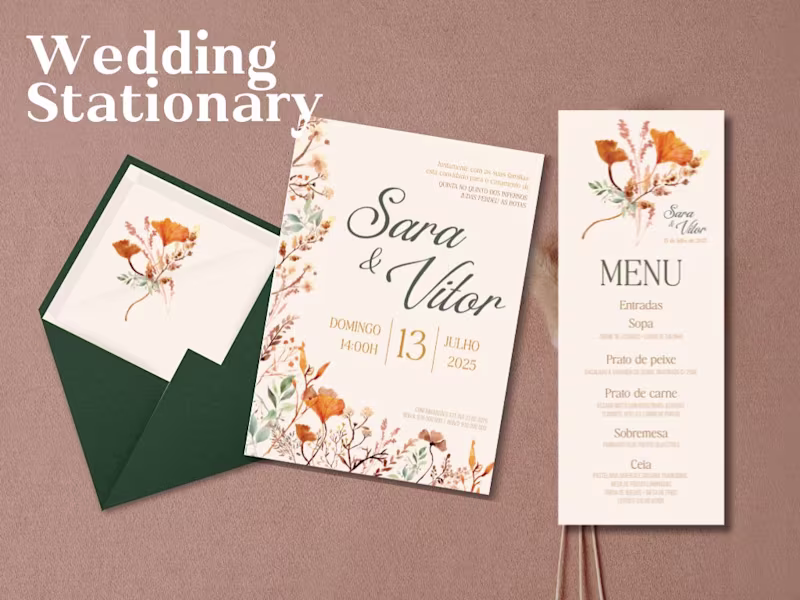 Cover image for Wedding stationery design, including invitation,