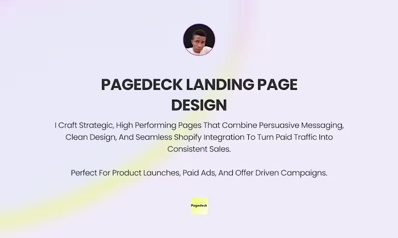 Cover image for Pagedeck Landing Page Design