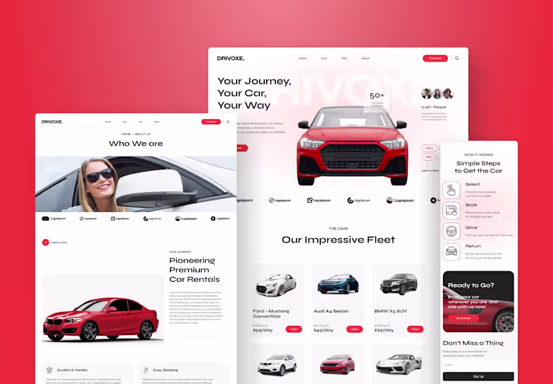 Cover image for Car Rental Website Framer
