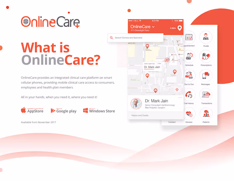 Cover image for OnlineCare - Health Care- UI/UX Design :: Behance