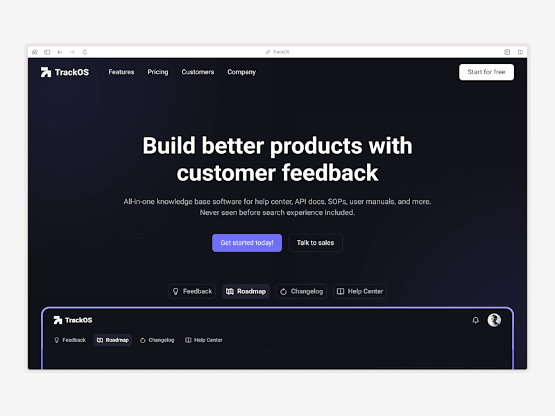 Cover image for TrackOS - Framer Website