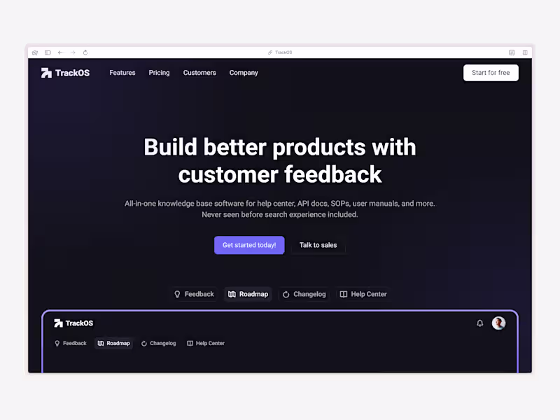 Cover image for TrackOS - Framer Website