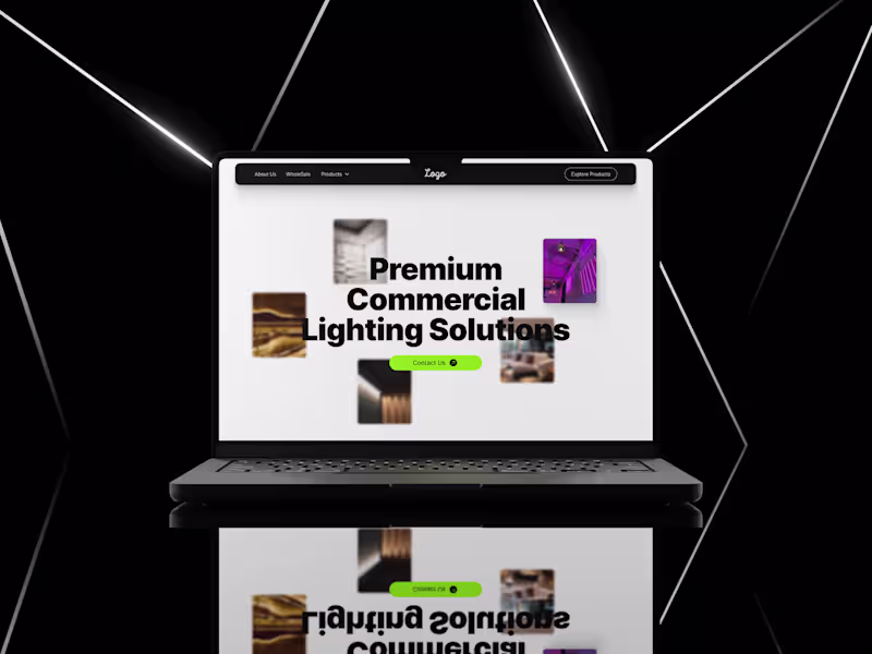 Cover image for Infenite: B2B Lighting Landing Page Design