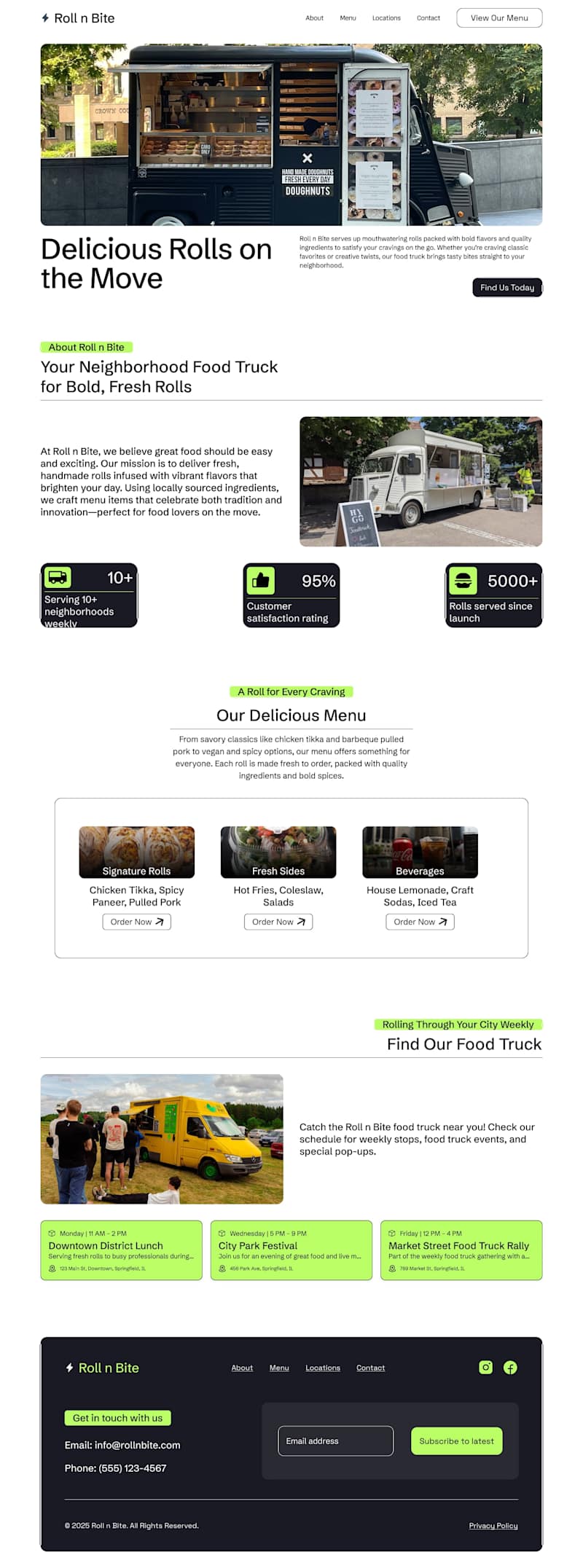 Cover image for Food Truck Website Prototype Design
