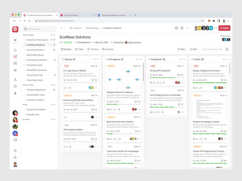 Cover image for Kanban Page Kanakira - Task Management