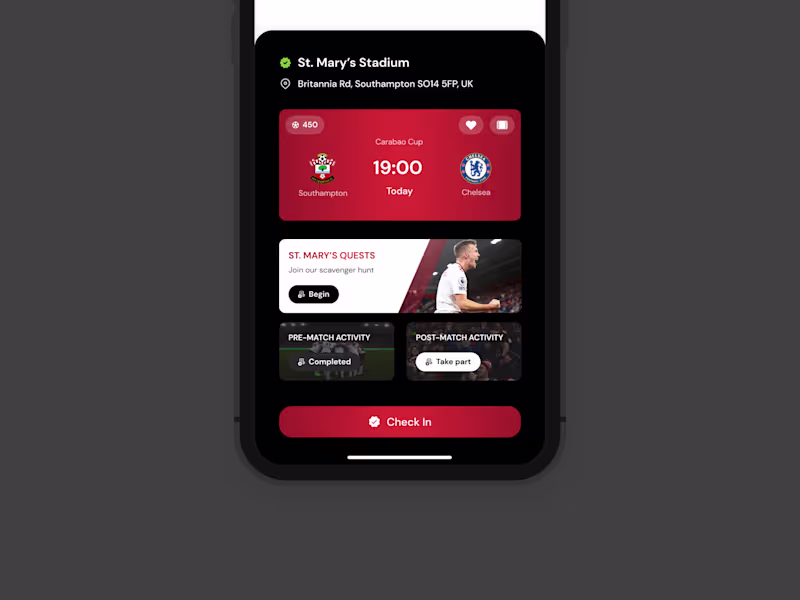 Cover image for Football Game Check-In & Fan Engagement App