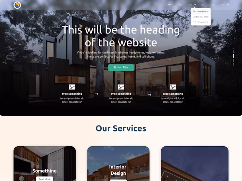 Cover image for Interior Designer Landing Page