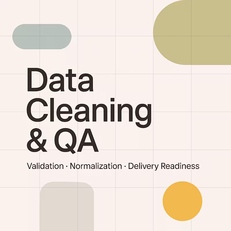 Cover image for Data Cleaning & Quality Assurance