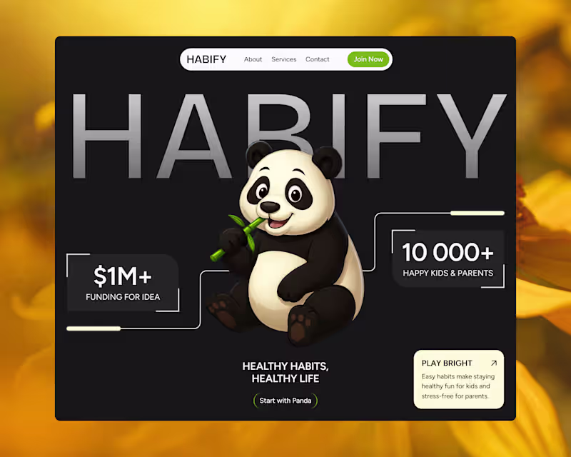 Cover image for Cute hero section. Built for kids and their parents. Not a r...