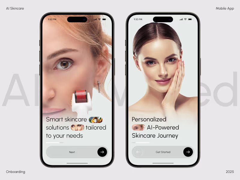 Cover image for AI Skin Care App – Onboarding UI