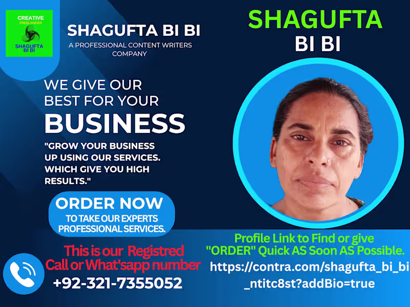 Cover image for I am expert Content Writer which can stand up your business.