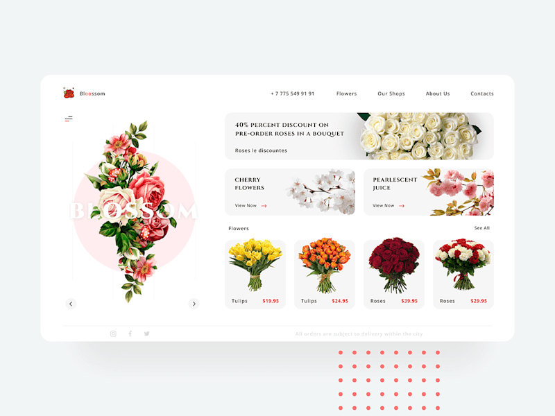 Cover image for Flowers Shop for Portfolio