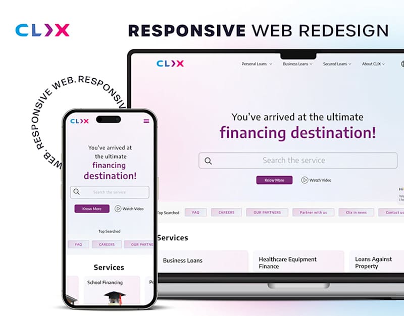 Cover image for Clix Capital responsive Web resign