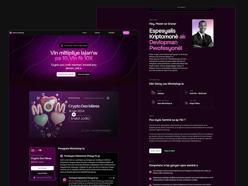 Cover image for Crypto Framer Landing Page