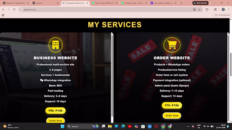 Cover image for protfolio website