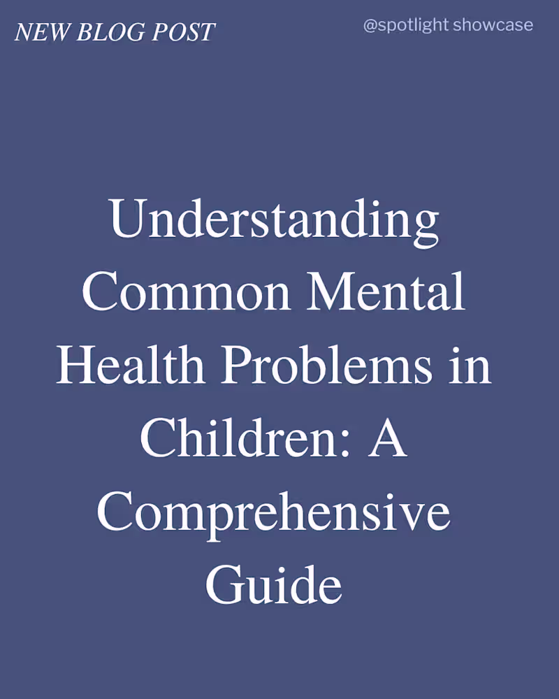 Cover image for Blog Posts on children's Mental Health Awareness