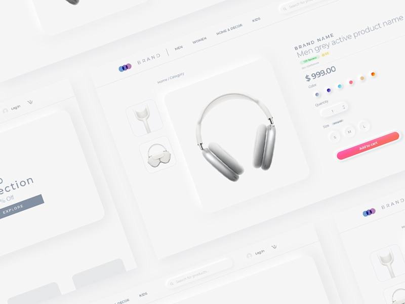 Cover image for Ecommerce website — Neumorphism