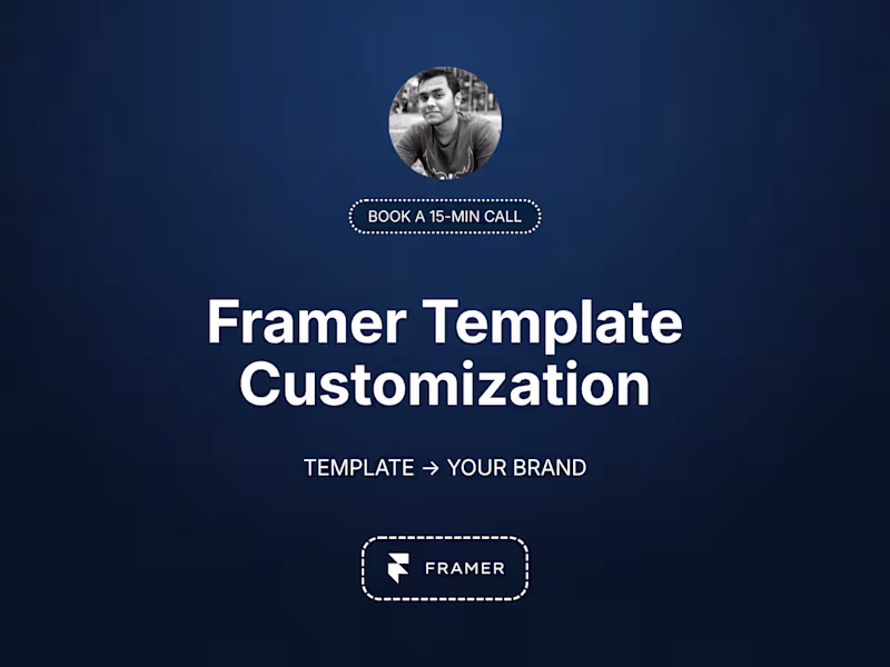 Cover image for Framer Template Customization