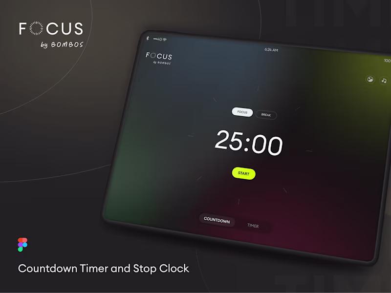 Cover image for Personal Project: Pomodoro Timer in Figma