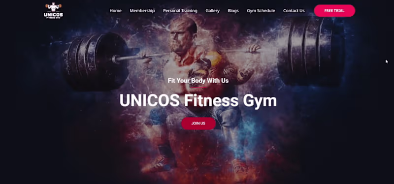 Cover image for Gym Business Website using WordPress