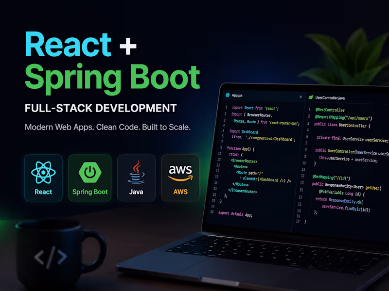 Cover image for Full-Stack Web Development with React & Spring Boot