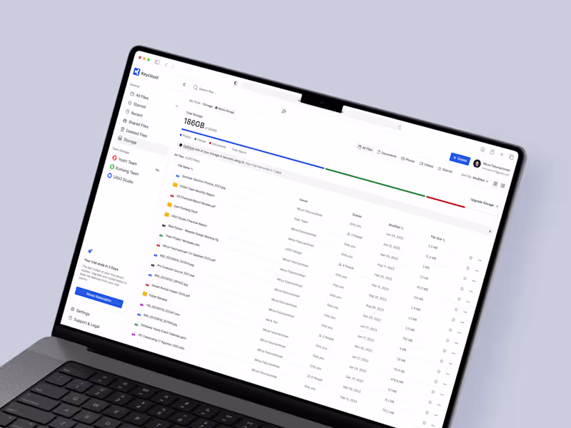 Cover image for AI Integrated Cloud Storage - Dashboard