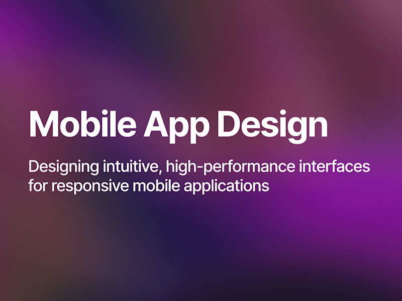 Cover image for Mobile App UI/UX Design