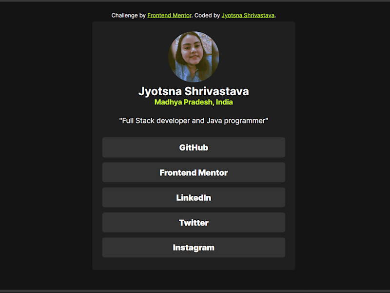 Cover image for Social Links Profile 